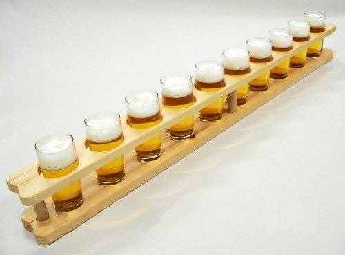 Поднос Метр Пива на 10 бокалов Россия бук