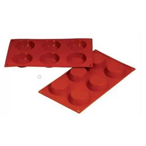 Форма силиконовая"Тарталетка" 30*17,5 6ячеек (d70/h20) P.L. D-016 Форма силиконовая"Тарталетка" 30*17,5 6ячеек (d70/h20) P.L. D-016