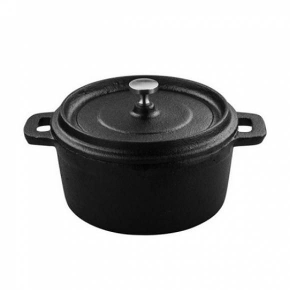 Горшок для запекания 0,55 л чугун d=12 см Daming 15410-12S/DM-125MINICP с крышкой