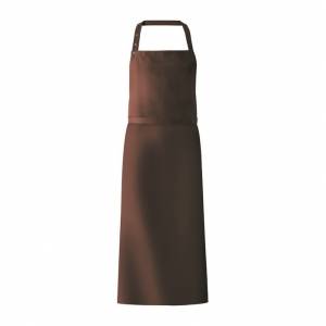 Фартук повара 770х1100мм Chef с грудкой, коричневый 99004009 55250