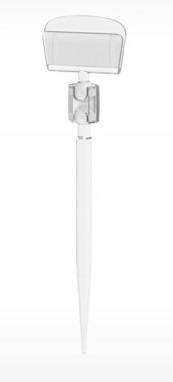 Держатель для ценников и табличек 5*2 см. h=11 см. прозр. пластик. на иголке