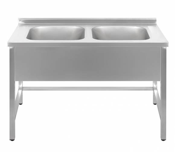 Ванна моечная 2-х секционная 1200*600*850 гл.250 с бортом (цельнотянутые мойки) Ванна моечная 2-х секционная 1200*600*850 гл.250 с бортом (цельнотянутые мойки)