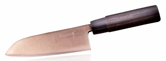 Нож Сантоку Tojiro ZEN Black 170мм сталь VG-10 3 слоя, рукоять дерево FD-1567