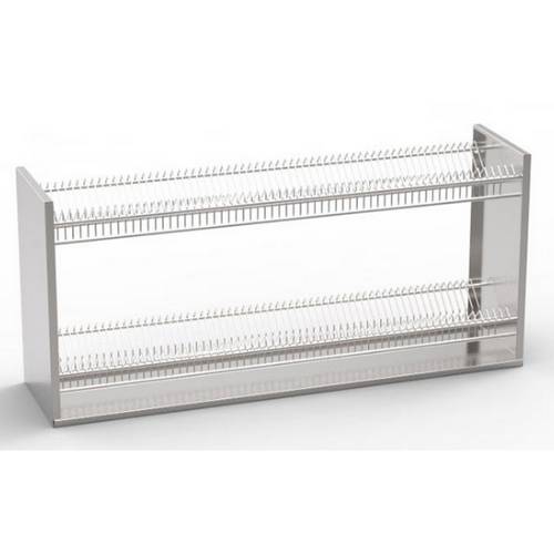 Полка для сушки стаканов 2-х уровневая 760*300*500 (эконом) с поддоном