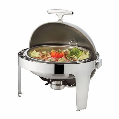 Мармит сервировочный круглый  6,8л Sunnex с крышкой «ролл-топ» 