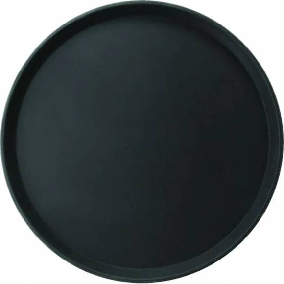 Поднос круглый черный 40,5см прорезиненный ПЛАСТИК Проотель 1600ct/sp/black