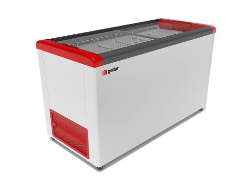 Ларь морозильный Frostor Gellar FG 500 C красный с прямым стеклом