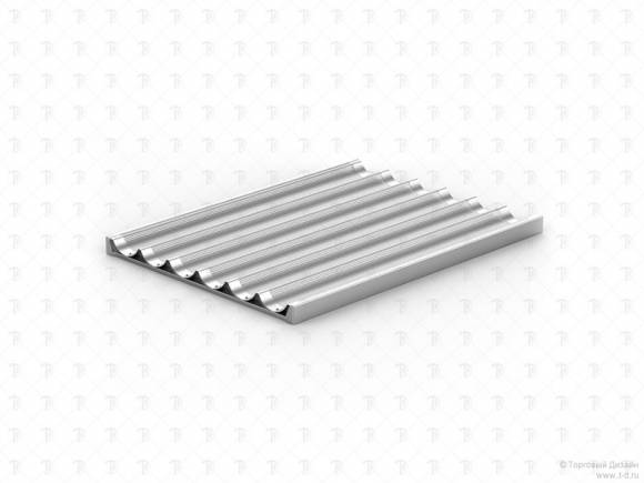 Противень 600х400 WLBake алюминиевый  багетный, перфорированный (5 волн 600мм) 016541