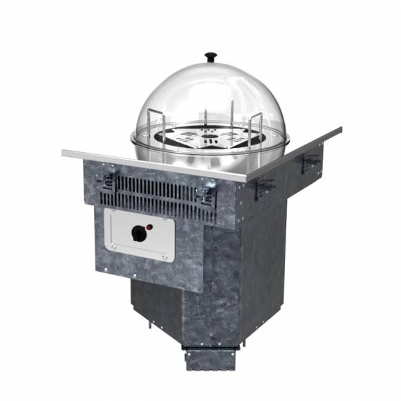 Прилавок диспенсер для тарелок тепловой встраиваемый RD20D Drop In 570x700x880мм