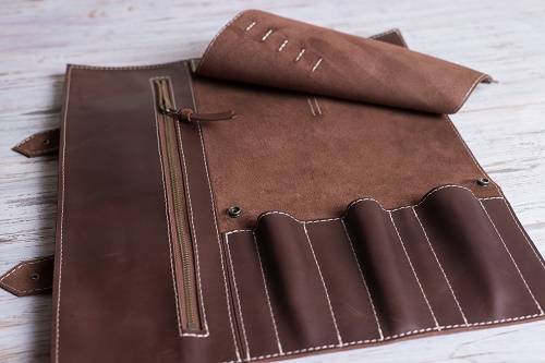 Скрутка для 3 ножей цвет кофе Скрутка для 3 ножей цвет кофе