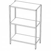 СТП3 стеллаж производственный 3 полки 1500*800*1500 СТП3 стеллаж производственный 3 полки 1500*800*1500