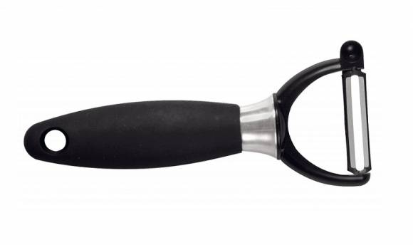 Овощечистка 5/16 см. с плавающим лезвием, черная нерж. с прорезин. ручкой Icel 96100.KT03000.050