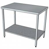 СПП стол производственный с полкой и без борта 1000*400*850