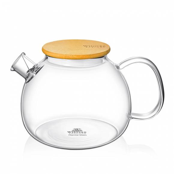 Чайник заварочный 1200мл термостекло Thermo Glass Wilmax 888824 с дерев. крышкой