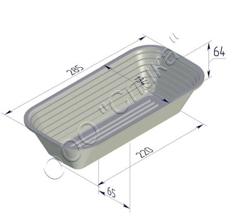 Форма для расстойки Спика (285 х 135 х 65 мм) Форма для расстойки Спика (285 х 135 х 65 мм)