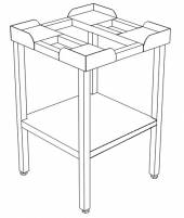 ПП Подставка с полкой, без направляющих 900*500*850