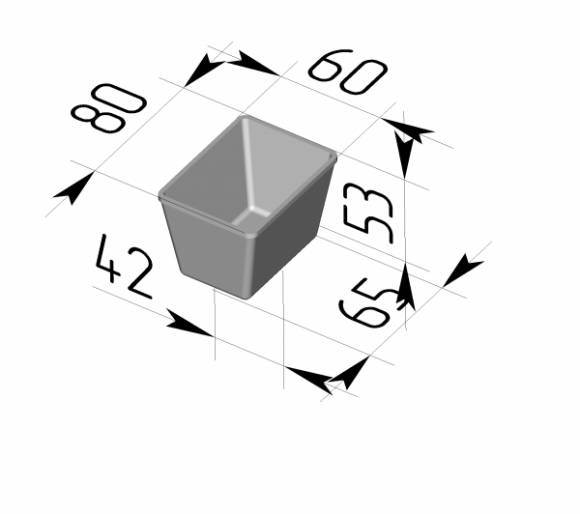 Форма для хлеба Спика 12-1 (80 х 60 х 53 мм)