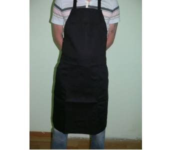 Фартук повара с грудкой черный Мастергласс 31542