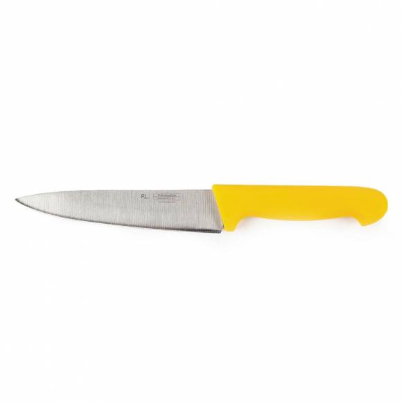 Нож PRO-Line поварской 16 см, желтая пластиковая ручка, P.L. Proff Cuisine KB-3801-160-YL201-RE