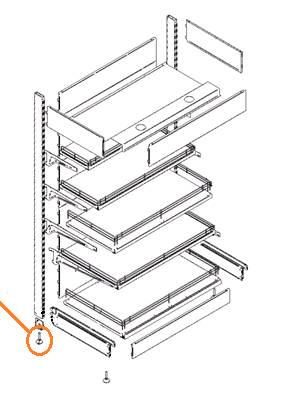 Опора регулируемая (ножка)  004-01 МХМ  Купец 1319.004-01 (2шт для прист.стеллаж, 3шт для островн.)