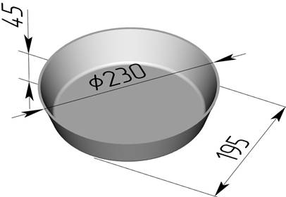 Форма для хлеба Спика 17 Г (круглая) (230 х 195 х 45 мм) Форма для хлеба Спика 17 Г (круглая) (230 х 195 х 45 мм)