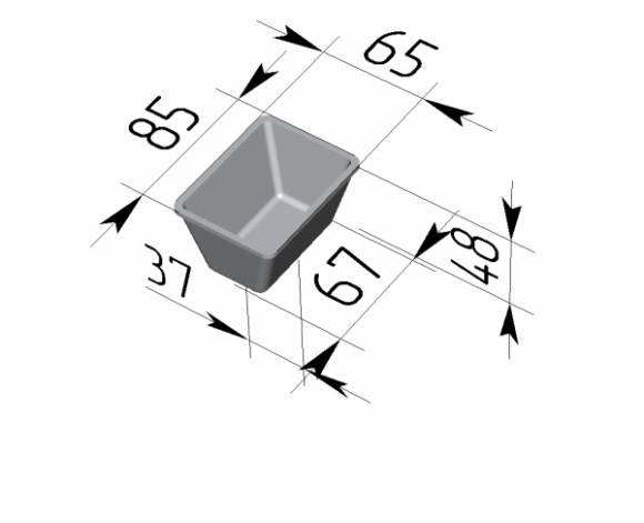 Форма для хлеба Спика 12-2 (85 х 65 х 48 мм)