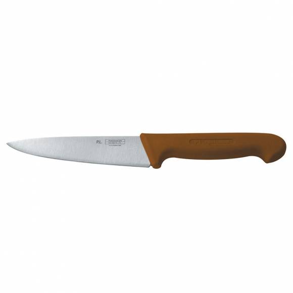Нож PRO-Line поварской 16 см, коричневая пластиковая ручка, P.L. Proff Cuisine KB-3801-160-BR201-RE