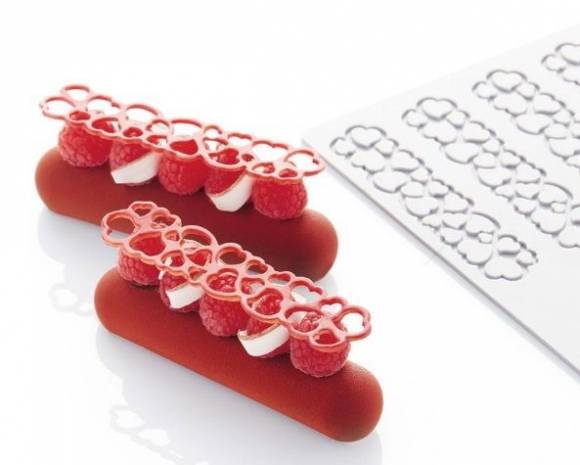 Форма силиконовая PAVODECOR для декора. "Сердца 3" 120x27x2мм, 2,6мл, 10 ячеек Pavoni PR009