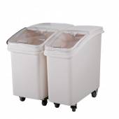 Контейнер для сыпучих продуктов 120л 750х470х745мм на колесах белый Jiwins Maco (КНР) JW-S120