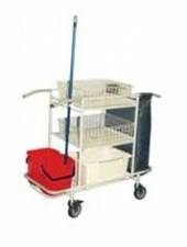 Тележка для уборки ТУ2 ОЛДАК мешок 110л, 3 корзины, 2 ведра