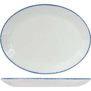 Блюдо овальное 340х270мм Blue Dapple Steelite фарфор 1710 0145  03022515