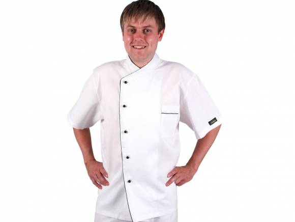 Куртка шеф-повара белая 0299 короткий рукав р-р M  вл52