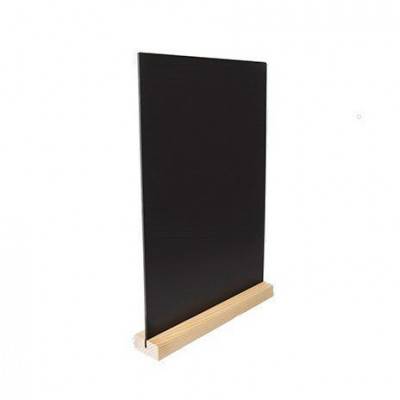 Табличка меловая 150х235мм A5 вертикальная черная на деревянном основании 04FE1002  58098 /1/