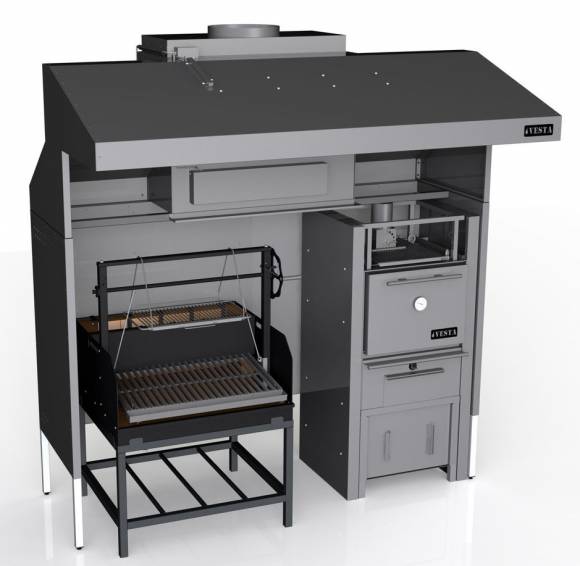 Комплекс Vesta 4. K3-A-M25 (K3, мангал Аргентина, печь-мангал М25)