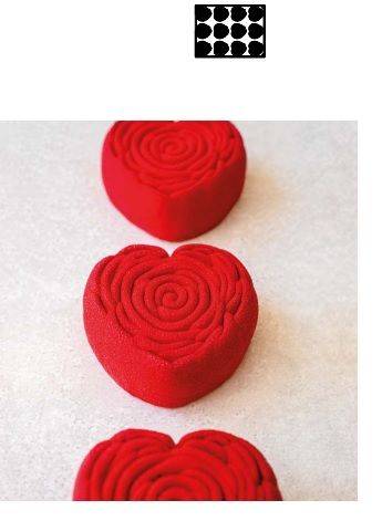 Форма силиконовая PAVOFLEX для пирож. 3D "Je Taime" 80x80xh33 mm, 12 ячеек Pavoni PX4390S