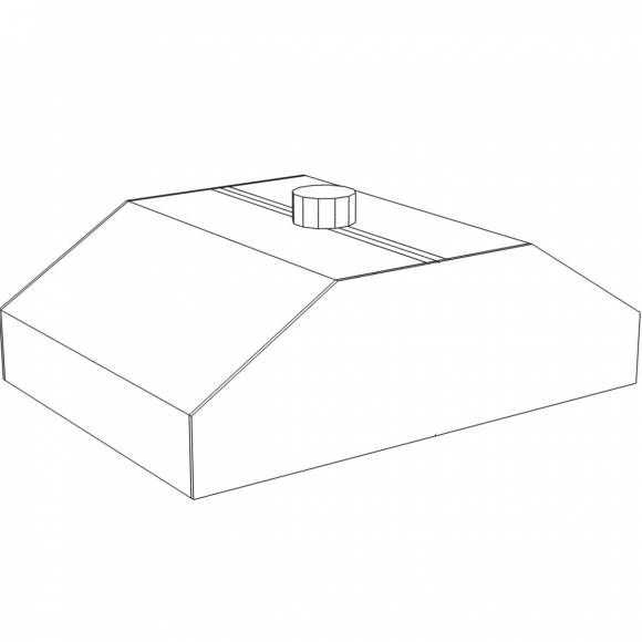 Зонт вытяжной островной купольный 600*900
