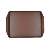 Поднос прямоугольный 42х30см темно-коричневый поверхность шагрень MGprof 1732