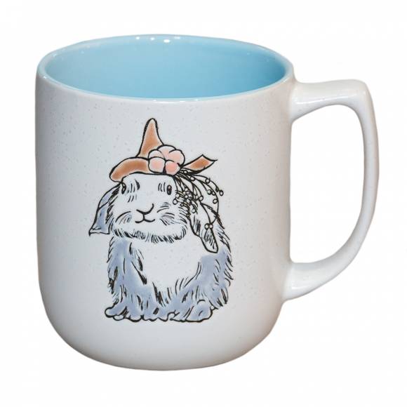 Кружка керамическая "Кроличья доброта" 500 мл (голубая внутри) Proff Cuisine CKCM220004-1 /1/ Кружка керамическая "Кроличья доброта" 500 мл (голубая внутри) Proff Cuisine CKCM220004-1 /1/