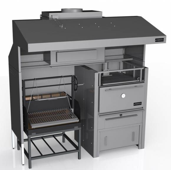 Комплекс Vesta 6. K3-A-M50 (K3, мангал Аргентина, печь-мангал М50)