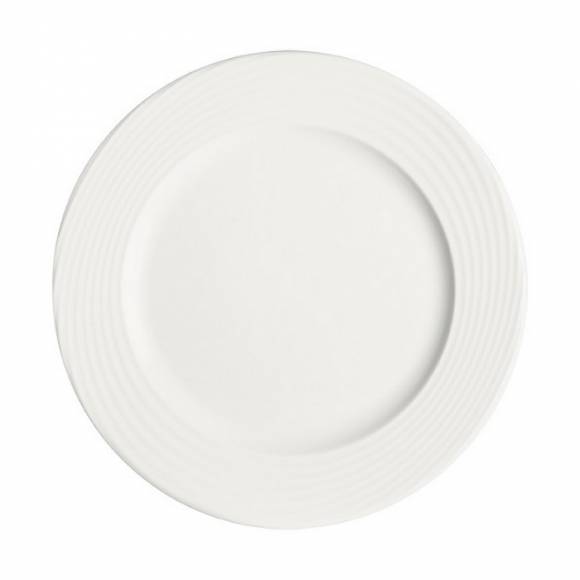 Тарелка 230 мм фарфор White Loop Bonna LOP23DZ узкая полоска b