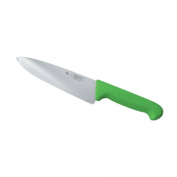 Шеф-нож PRO-Line 25 см, зеленая пластиковая ручка, P.L. Proff Cuisine KB-3801-250-GR201-RE-PL
