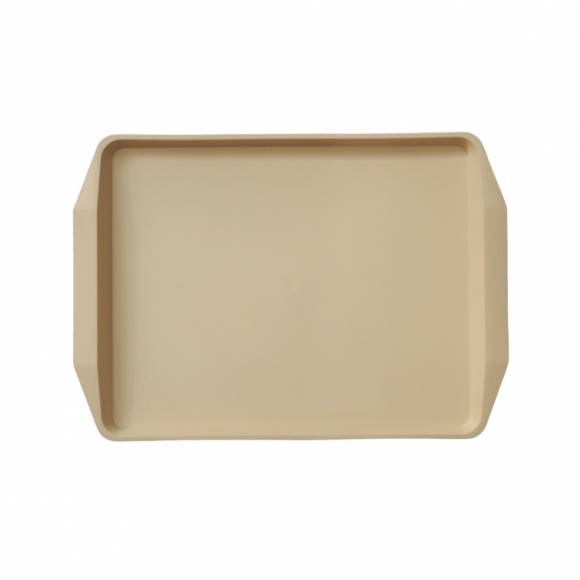 Поднос прямоугольный 42х30см бежевый поверхность шагрень MGprof 1732