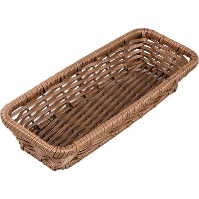 Корзина для хлеба прямоугольная 290х120х50 мм полиротанг коричневая ProHotel 9015F/E02