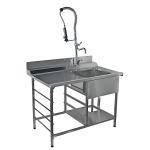 Стол для грязной посуды, с мойкой, к посудомоечным машинам Niagara 2150/2152/2154/2156 справа-налево