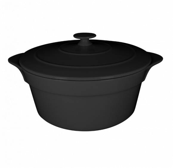 Емкость 470мл для запекания и подачи D160мм RAK Chefs Fusion фарфор черный CFRD16BK