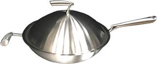 Сковорода WOK 360мм нерж. сталь, с кышкой Hurakan HKN-WPH04C Сковорода WOK 360мм нерж. сталь, с кышкой Hurakan HKN-WPH04C