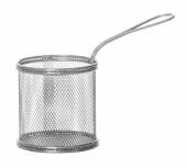 Корзинка для подачи картофеля фри 90х90мм с ручкой нерж. QL089-03  кт134