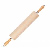 Скалка с вращающимися ручками бук,сталь нерж. D=8,L=40см