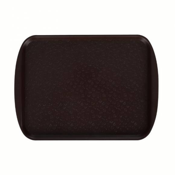 Поднос прямоугольный 41,5х30,5см с ручками шоколадный [71816]