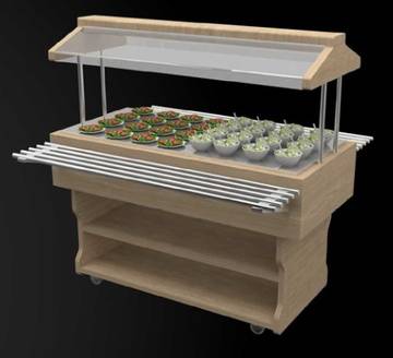 Салат-бар нейтральный WoodLine ПН-157/W Салат-бар нейтральный WoodLine ПН-157/W